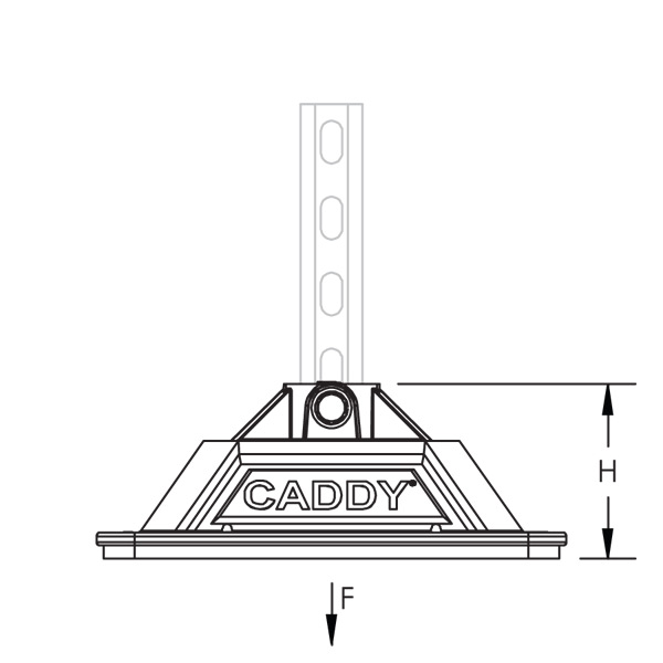 Non Piercing Caddy Pyramid Base Roof Mount